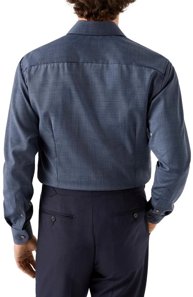Eton Slim Fit Glen Plaid Wool Dress Shirt 3