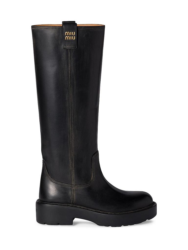 【AY】Miu Miu Leather Boots 38 Women's Leather boots | MIU MIU | 24S