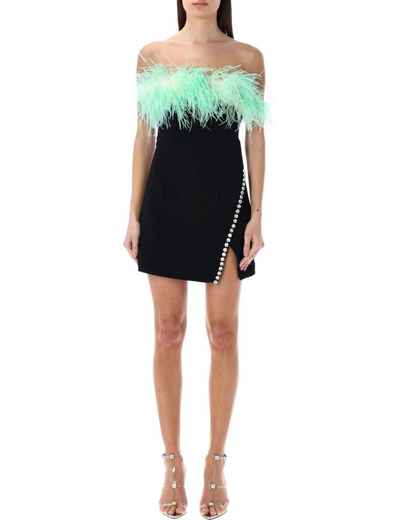 SELF-PORTRAIT SELF-PORTRAIT Feather mini dress 1