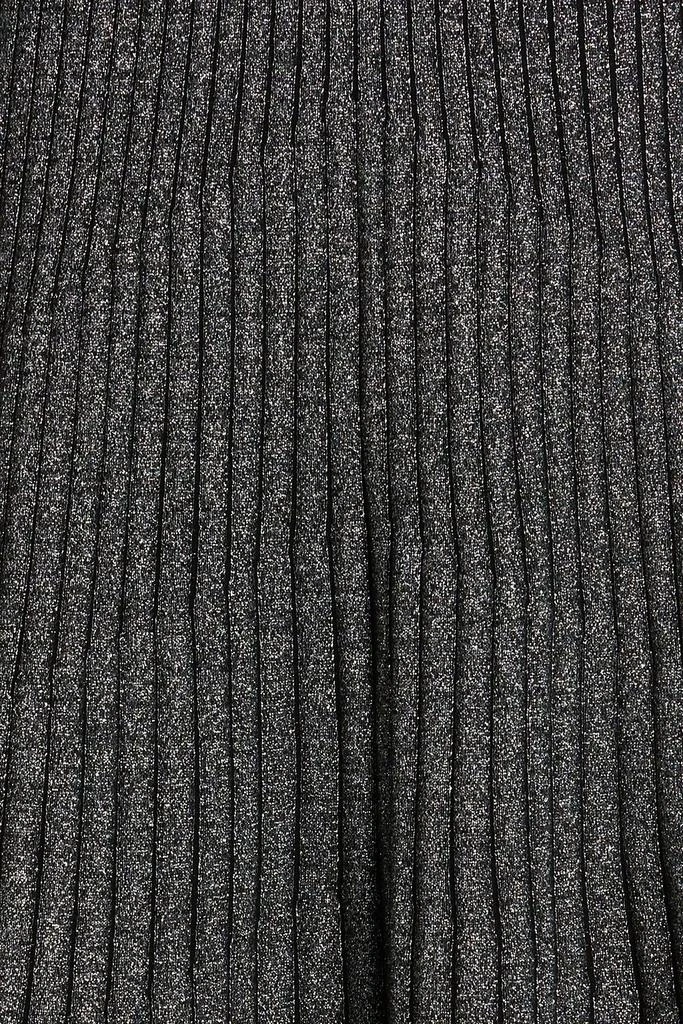 N.PEAL Metallic ribbed cashmere-blend midi skirt 4