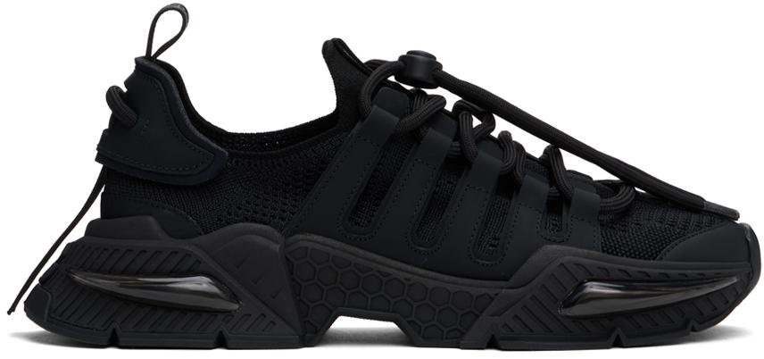 【関税＆送料込み】Dolce & Gabbana Black Nylon Blend Sneake Dolce & Gabbana Black Nylon Blend Sneakers - Casual Shoes