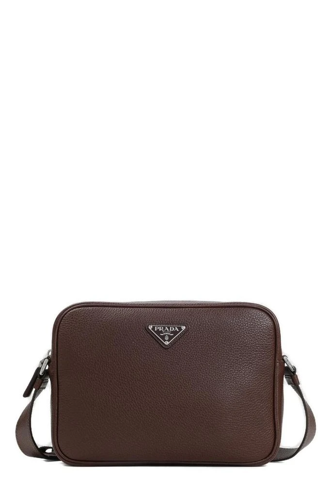 Prada Prada Logo Plaque Zipped Crossbody Bag 1