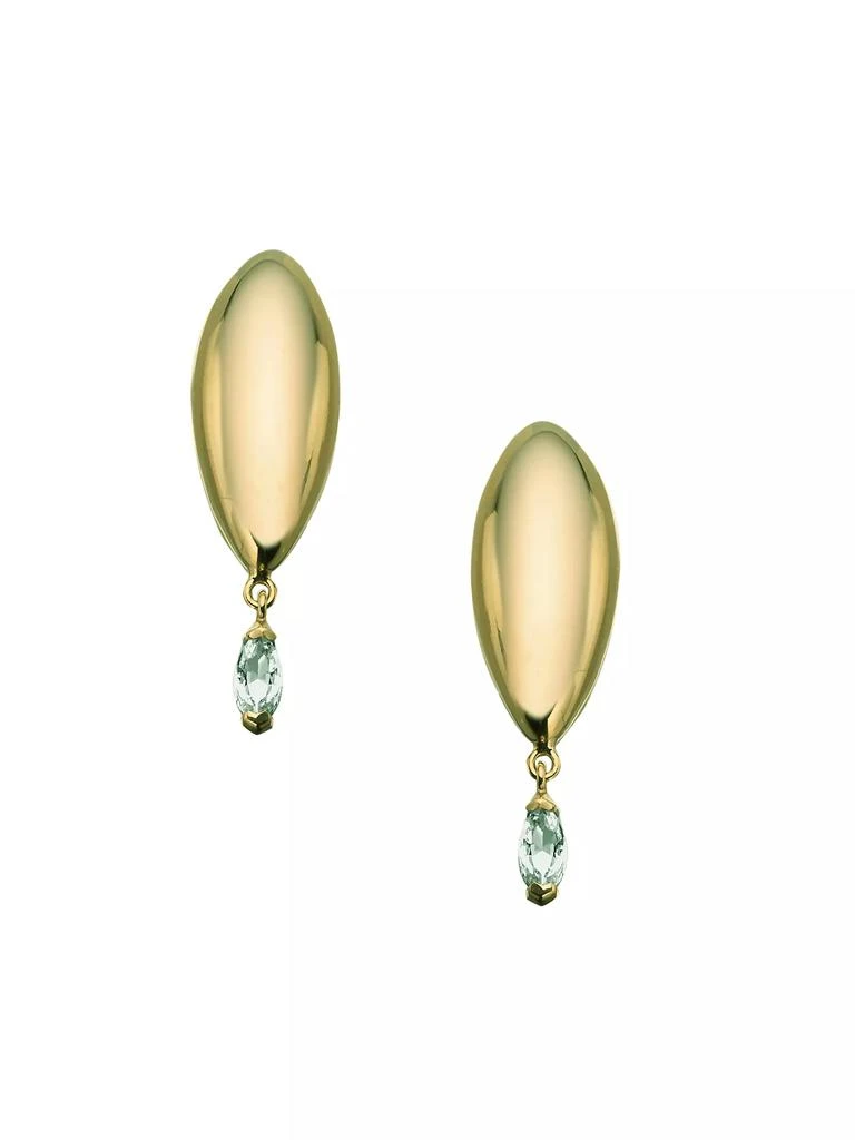 Jennifer Zeuner Delora 18K-Gold-Plated & White Sapphire Drop Earrings 1