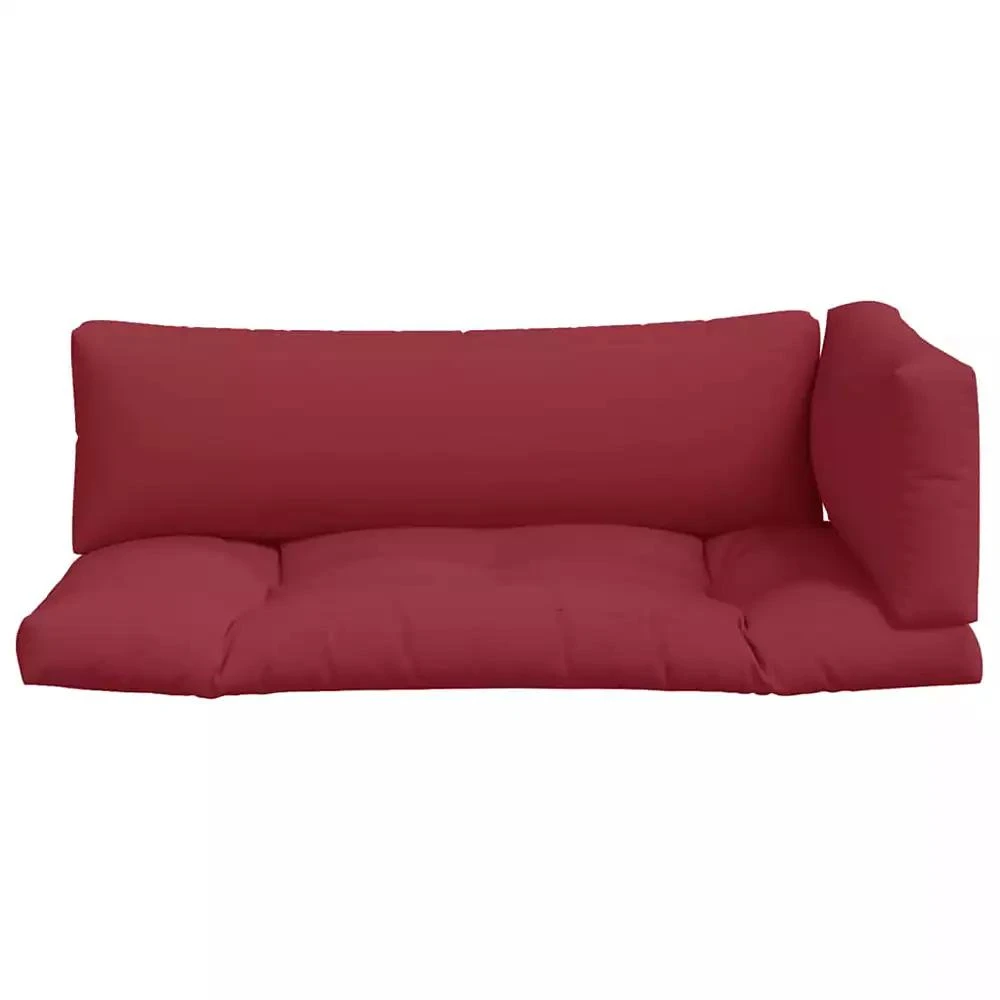 vidaXL Pallet Cushion Set of 3 Red 100% polyester Regular 3