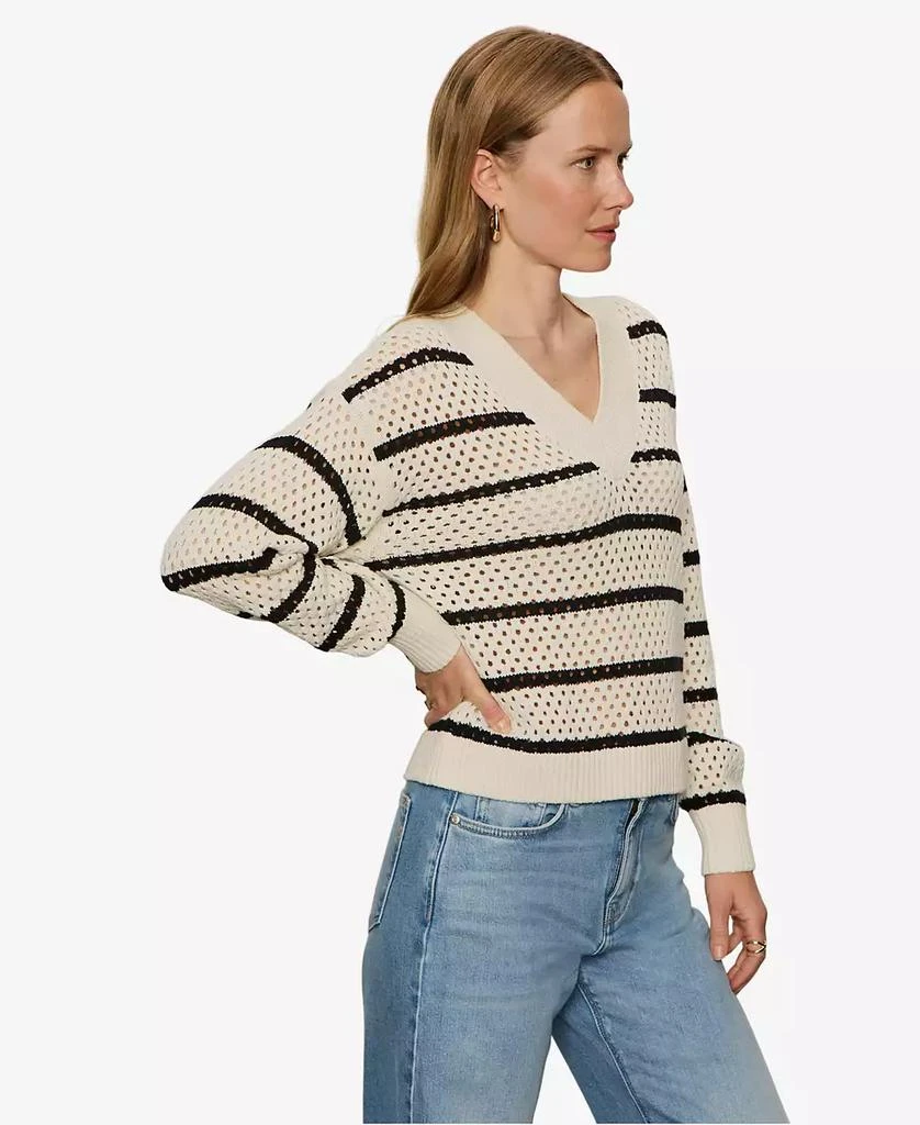 Sanctuary Women's Airy Openwork V-Neck Sweater 4