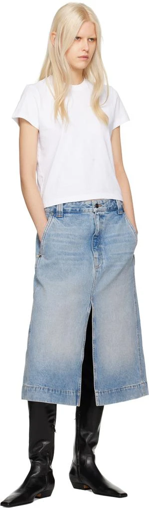 Khaite Blue Charlene Denim Midi Skirt 4