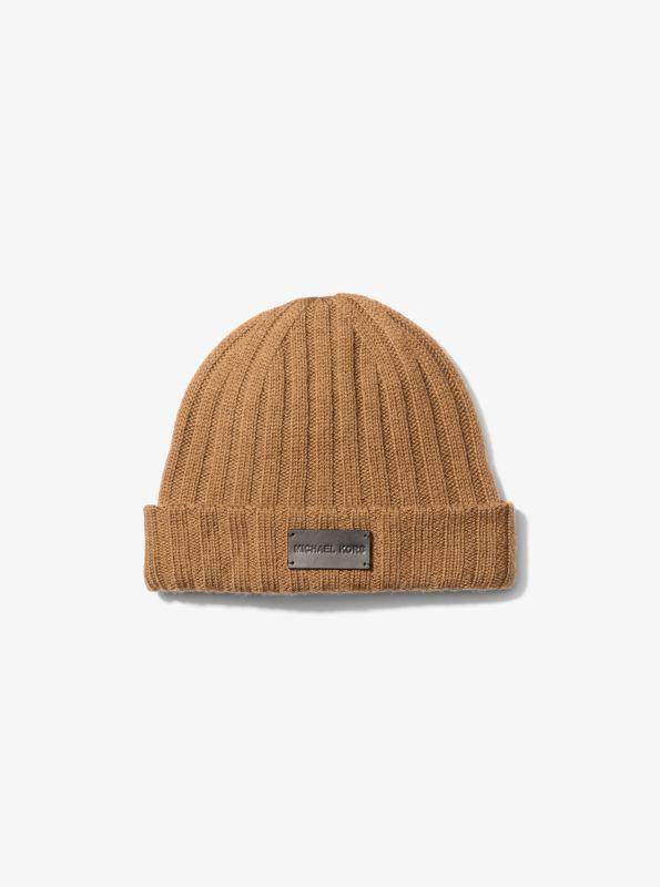 Michael Kors Ribbed Wool Beanie Hat