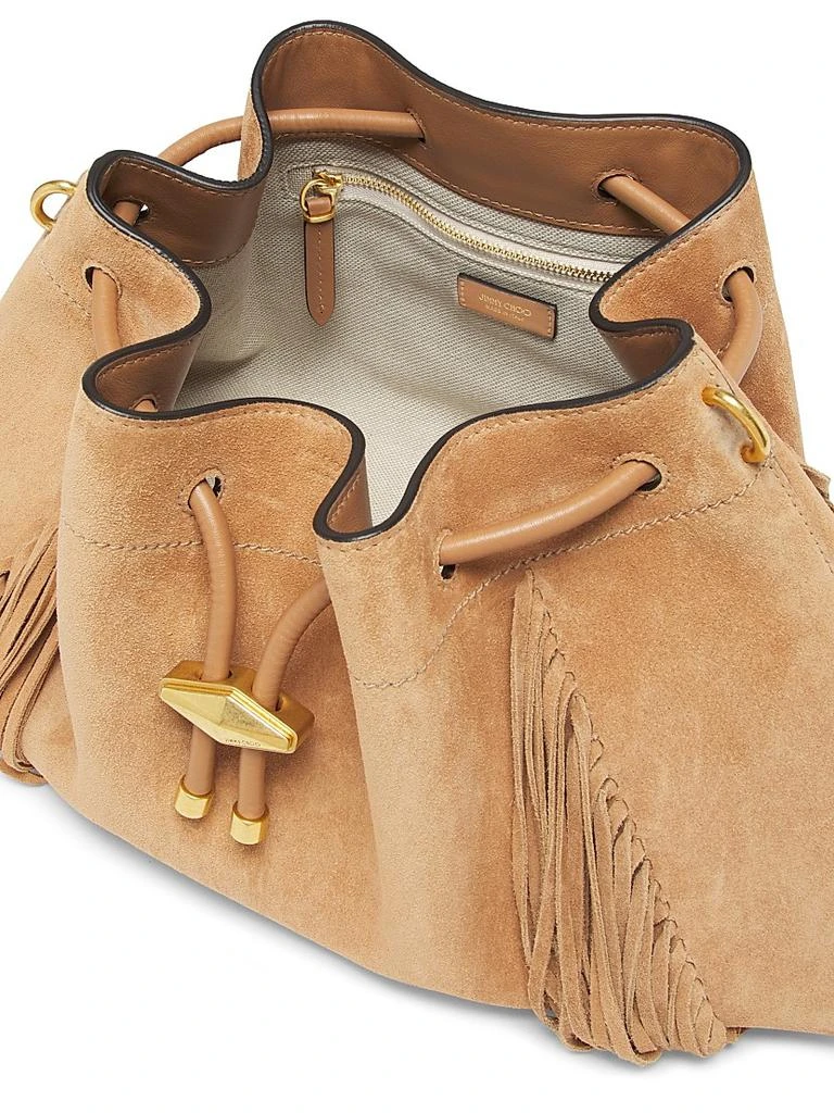 Jimmy Choo Bon Bon Fringe-Trim Suede Shoulder Bag 5
