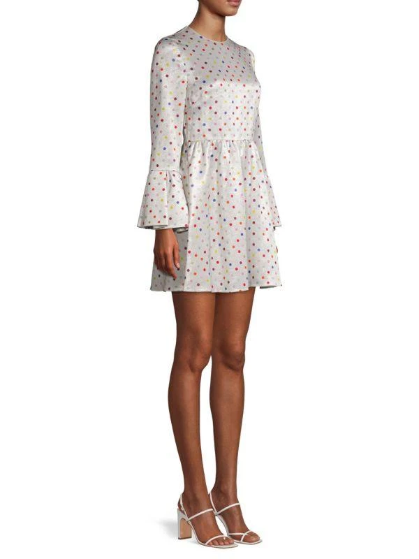 Valentino Dot-Print Metallic Dress 2