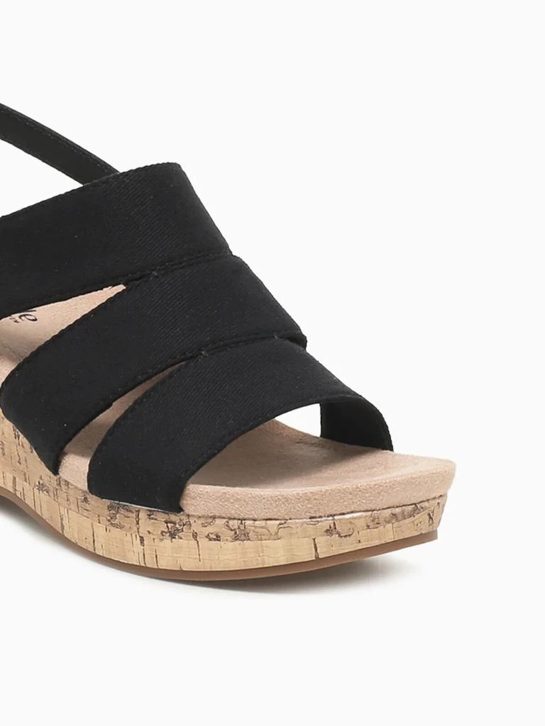 LifeStride Darby Women's Size US 9 Black Slingback Comfort Wedge Sandals ZPO3049 5