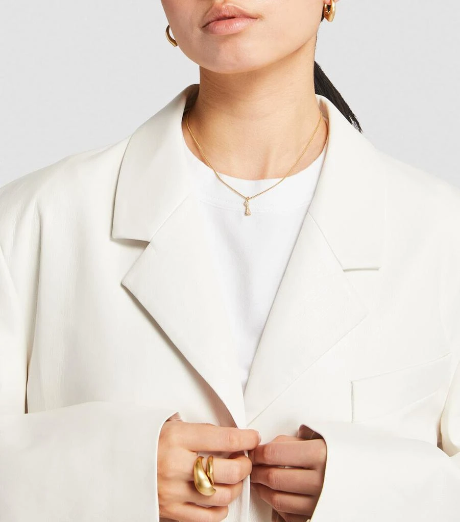 Nada Ghazal Yellow Gold and Diamond Doors of Opportunity Mini Unlock Necklace 4