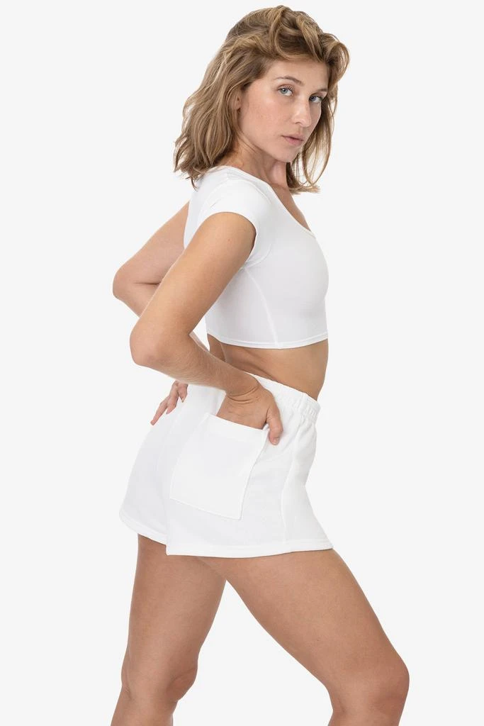Los Angeles Apparel MWF314 - 10 oz. Mid-Weight Poly Cotton Fleece Short Shorts 2