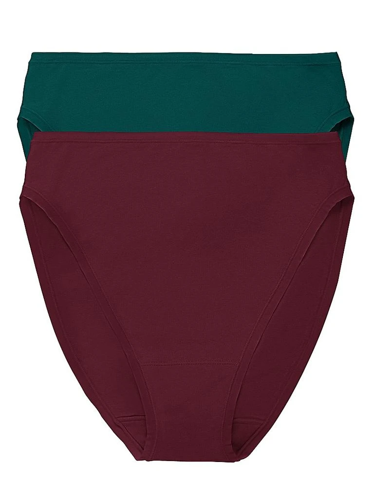 Natori Bliss Bare Cotton High Cut Brief 2-Pack 1