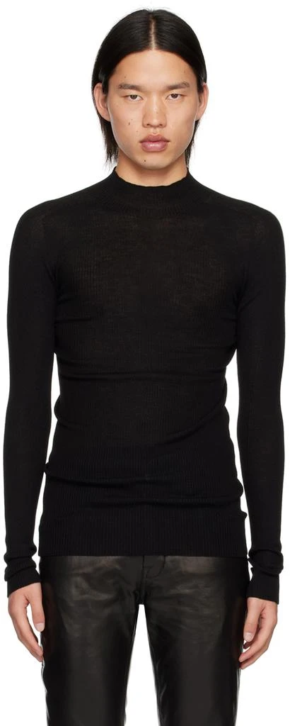 Rick Owens Black Porterville Level Lupetto Sweater 1