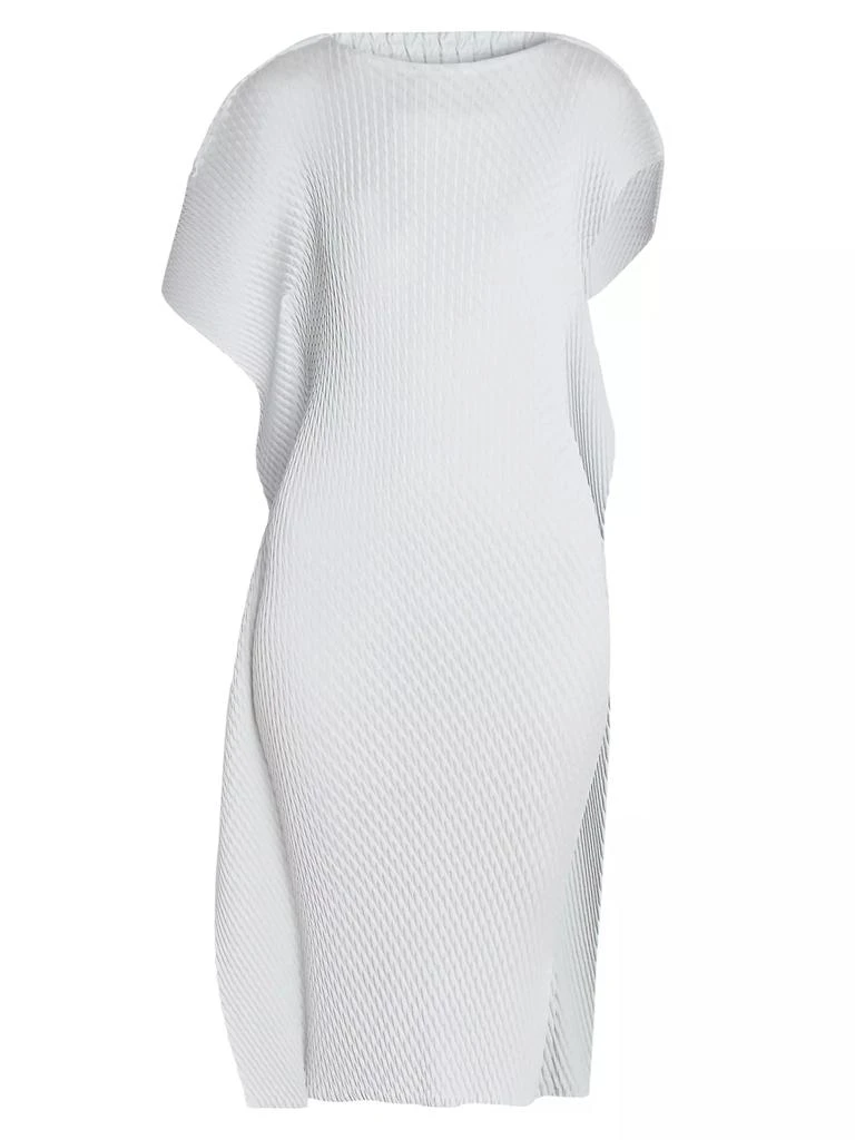 Issey Miyake Sleek Pleats Asymmetric Midi-Dress 1