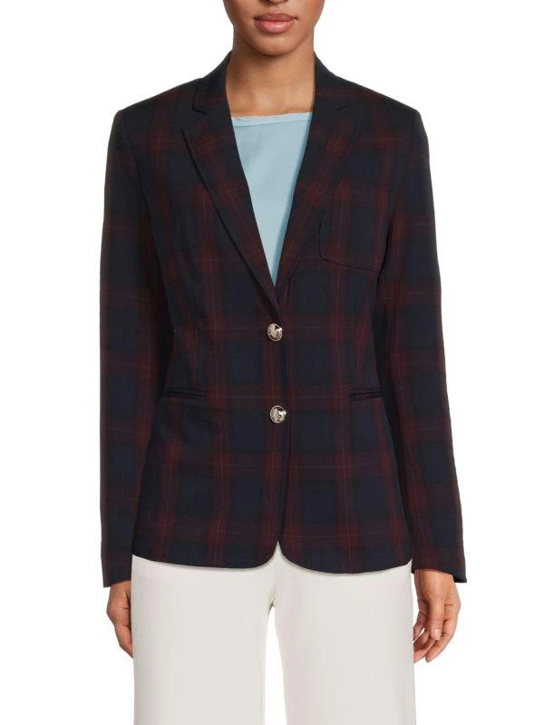 T Tahari Plaid Sportcoat 1