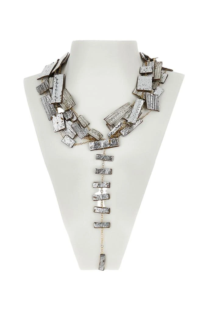 GFW Artistic Hand-Dyed Silver Necklace With Classic Clasp