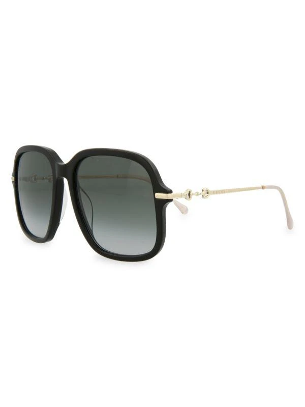 Gucci 57MM Horsebit Square Sunglasses 2