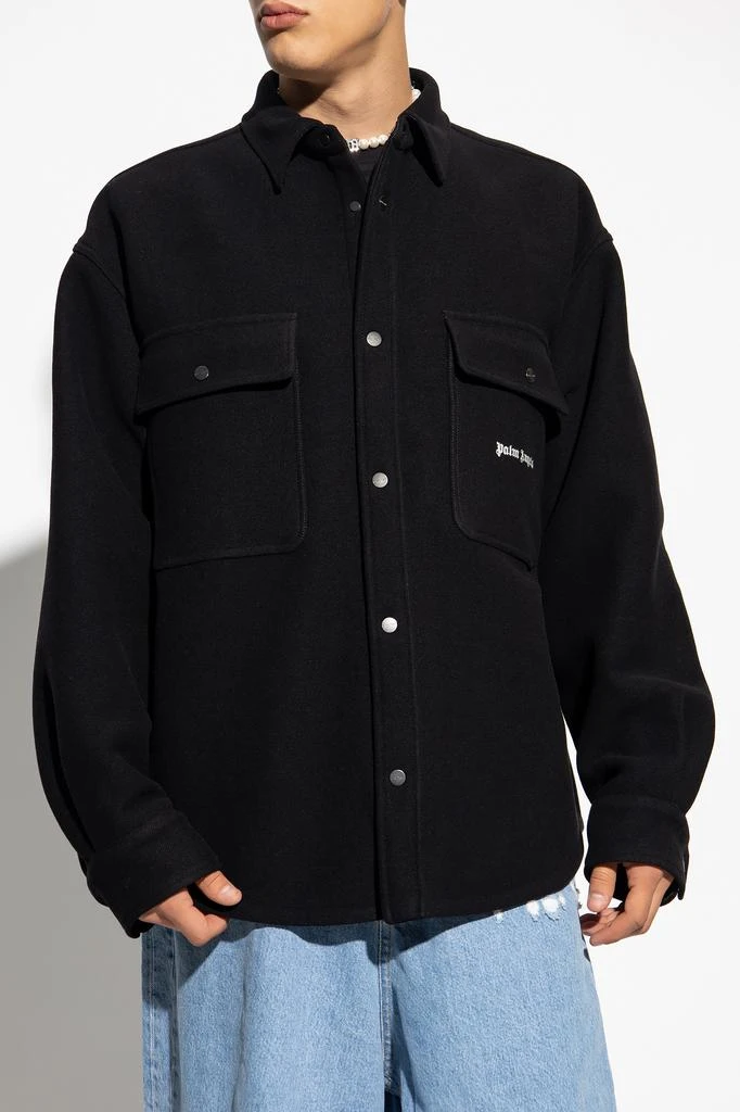 Palm Angels Wool shirt with logo 3