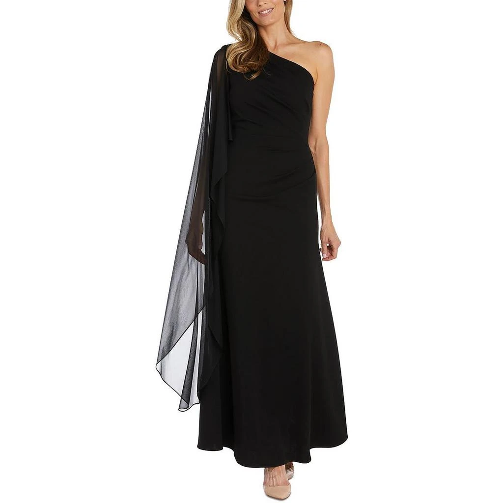 NW Nightway Womens Full Length One Shoulder Evening Dress 1