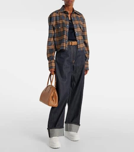 Prada Shearling-lined platform leather sneakers 3