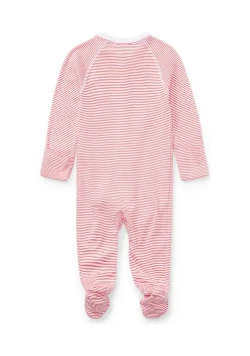 Ralph Lauren Baby Girls Striped Cotton Coverall 2