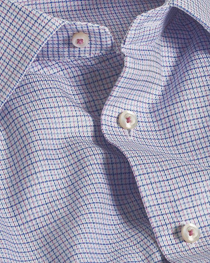 David Donahue Trim Fit Twill Check Dress Shirt
