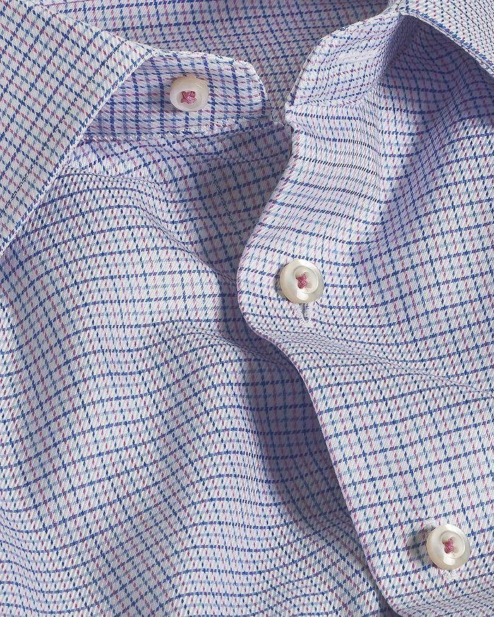 David Donahue Trim Fit Twill Check Dress Shirt 2