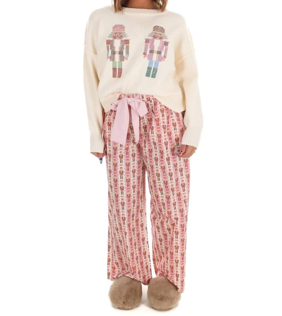 Peach Love Toy Soldier Pajama Pants In Baby Pink 2