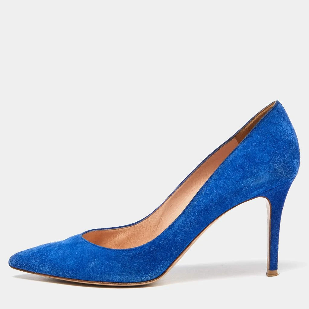 Gianvito Rossi Gianvito Rossi Blue Suede Gianvito 105 Pumps Size 40.5 1