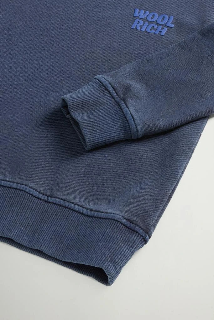 Woolrich Boys’ Garment-Dyed Pure Cotton Crewneck Sweatshirt - Boys - Blue 4