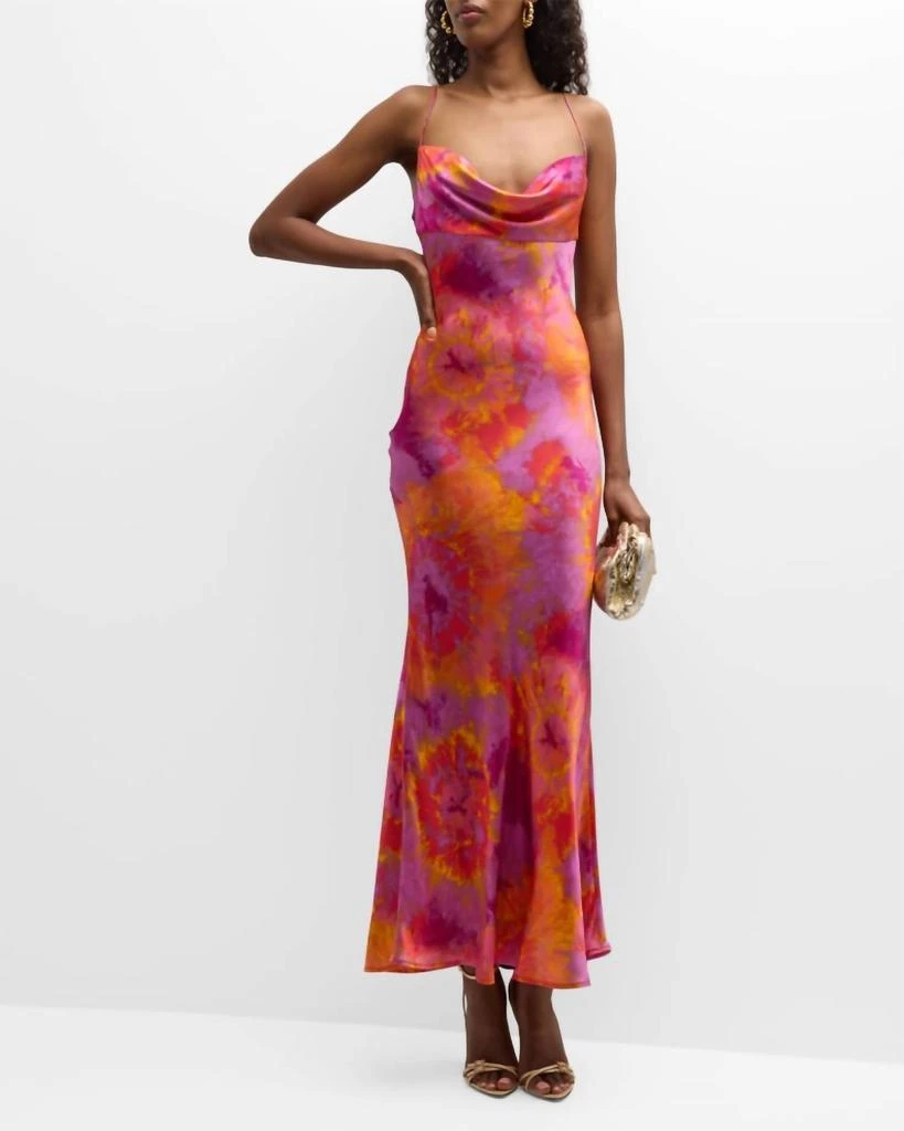 strapless open back dress Pink Fuzzy Robe