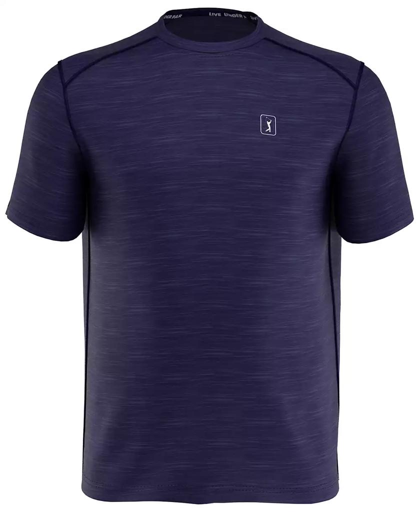 PGA TOUR Men's Heathered Short Sleeve Crew Neck Knit Jersey T-Shirt