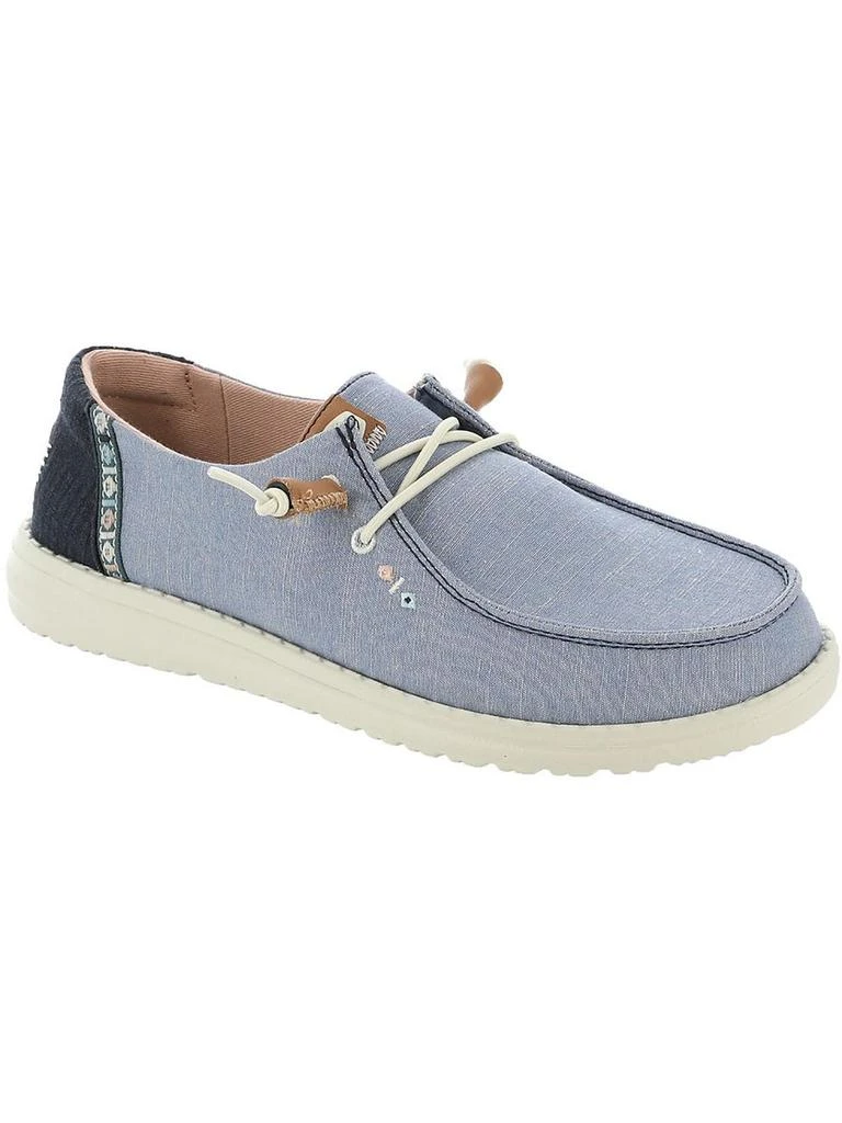 Hey Dude Wendy Chambray Boho Womens Lifestyle Casual Slip-On Sneakers 1