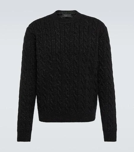 Prada Metallic knit wool-blend sweater 1