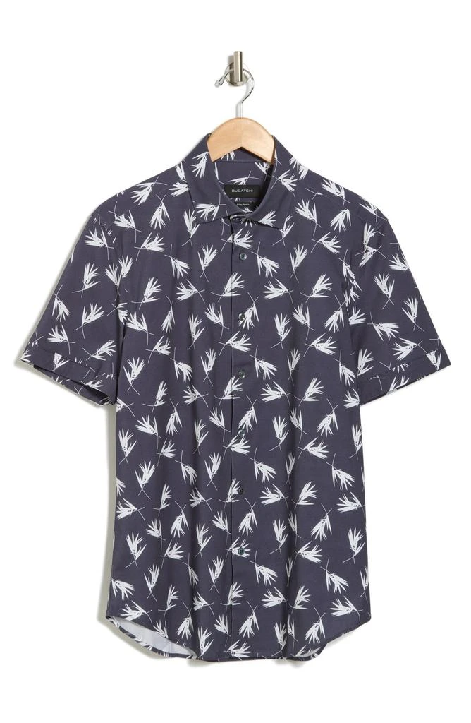 BUGATCHI Miles Short Sleeve Stretch Button Up Shirt 3