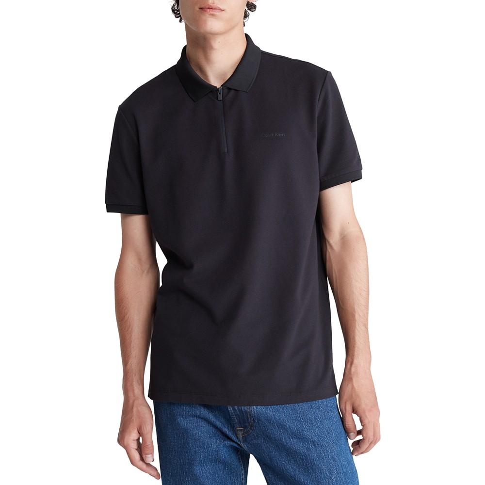 Calvin Klein Men's Athletic Tech Zip Polo Shirt
