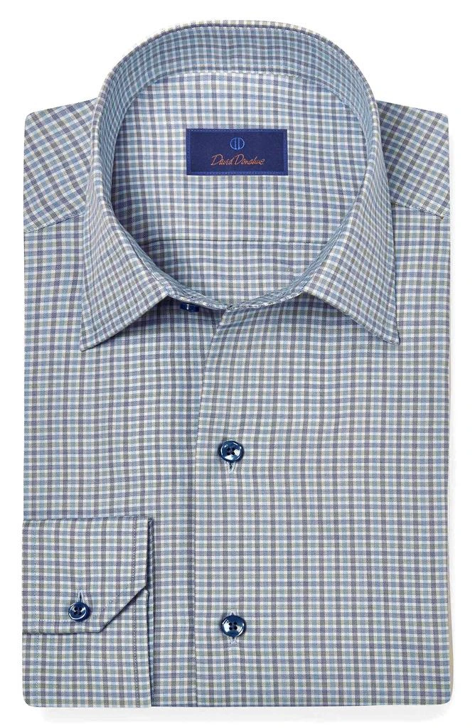 David Donahue Twill Check Sport Shirt 1