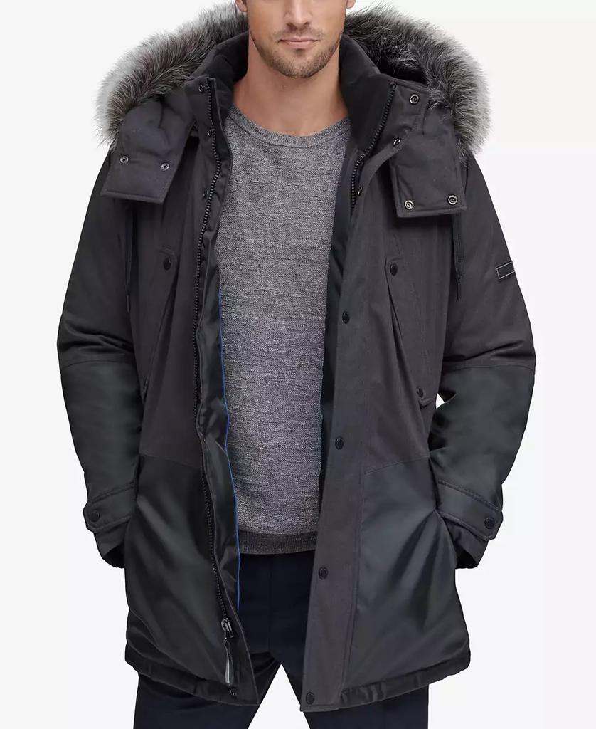 Marc New York by Andrew Marc Men's Mixed-Media Parka with Removable Hood