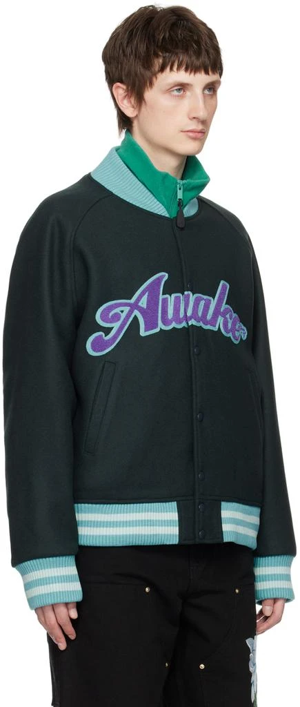 Awake NY Gray Embroidered Bomber Jacket 2