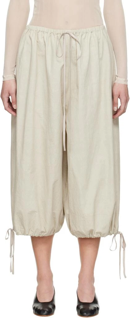 LAUREN MANOOGIAN Off-White Cinch Trousers 1