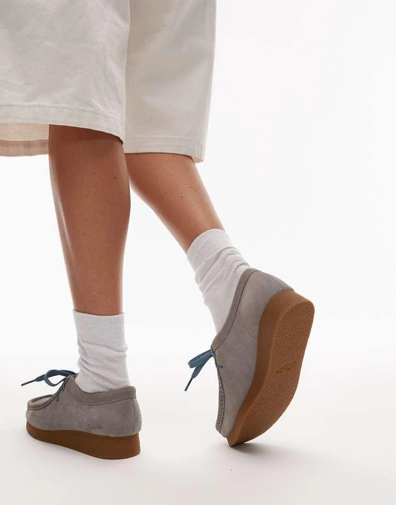Clarks Clarks Wallabee evo shoe in dark grey suede 4