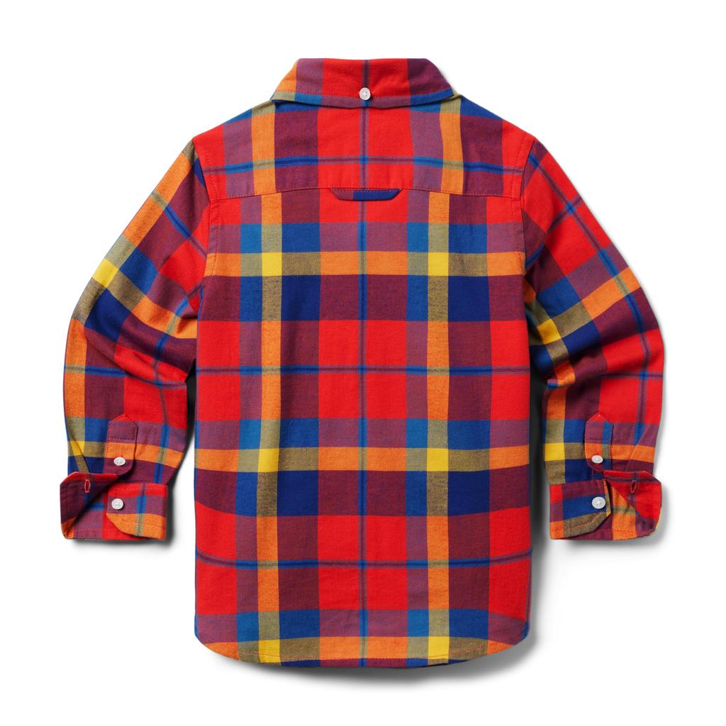 Janie and Jack Brushed Plaid Button-Up (Toddler/Little Kid/Big Kid)