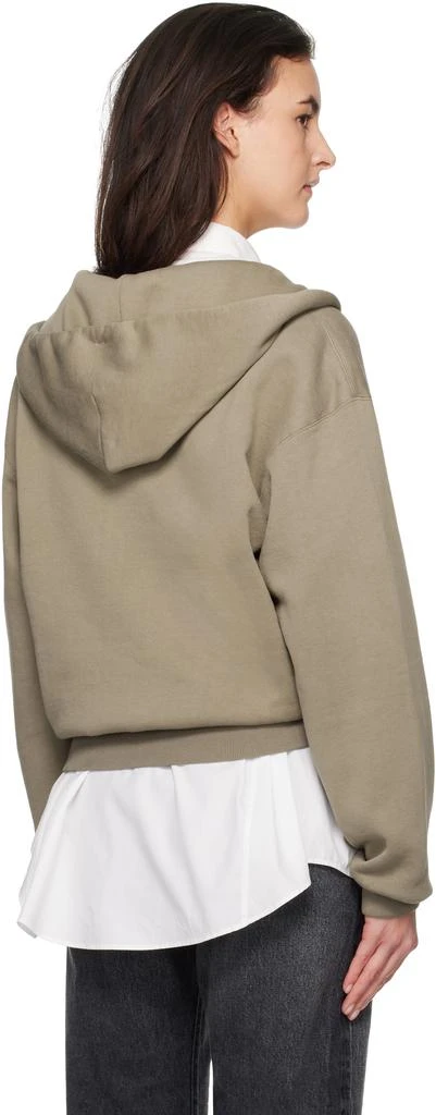AURALEE Taupe Smooth Soft Sweat Hoodie 3