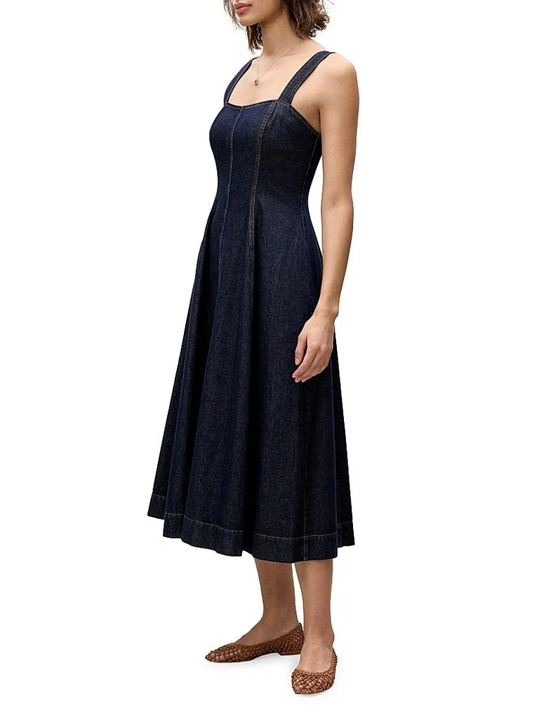 Rebecca Taylor Women's Gabrielle Denim Midi-Dress - Deep Sea Wash - Size 12 Rebecca Taylor Women's Gabrielle Denim Midi-Dress - Deep Sea Wash - Size 12