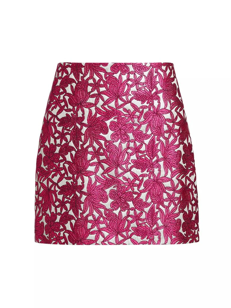 Milly Floral Jacquard Miniskirt 1