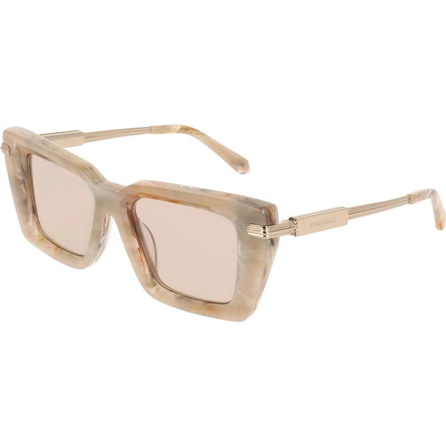 Salvatore Ferragamo Pink Rectangular Ladies Sunglasses SF2089S 026 52