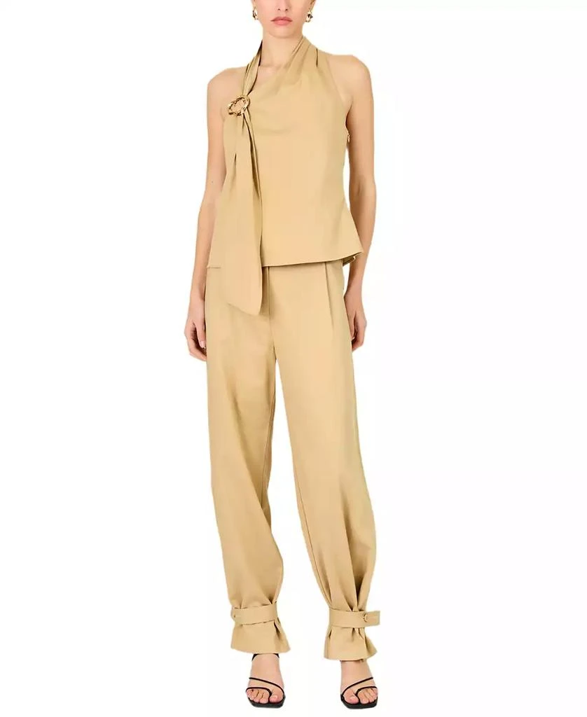 Line & Dot Women's Wide-Leg Mid-Rise Pants