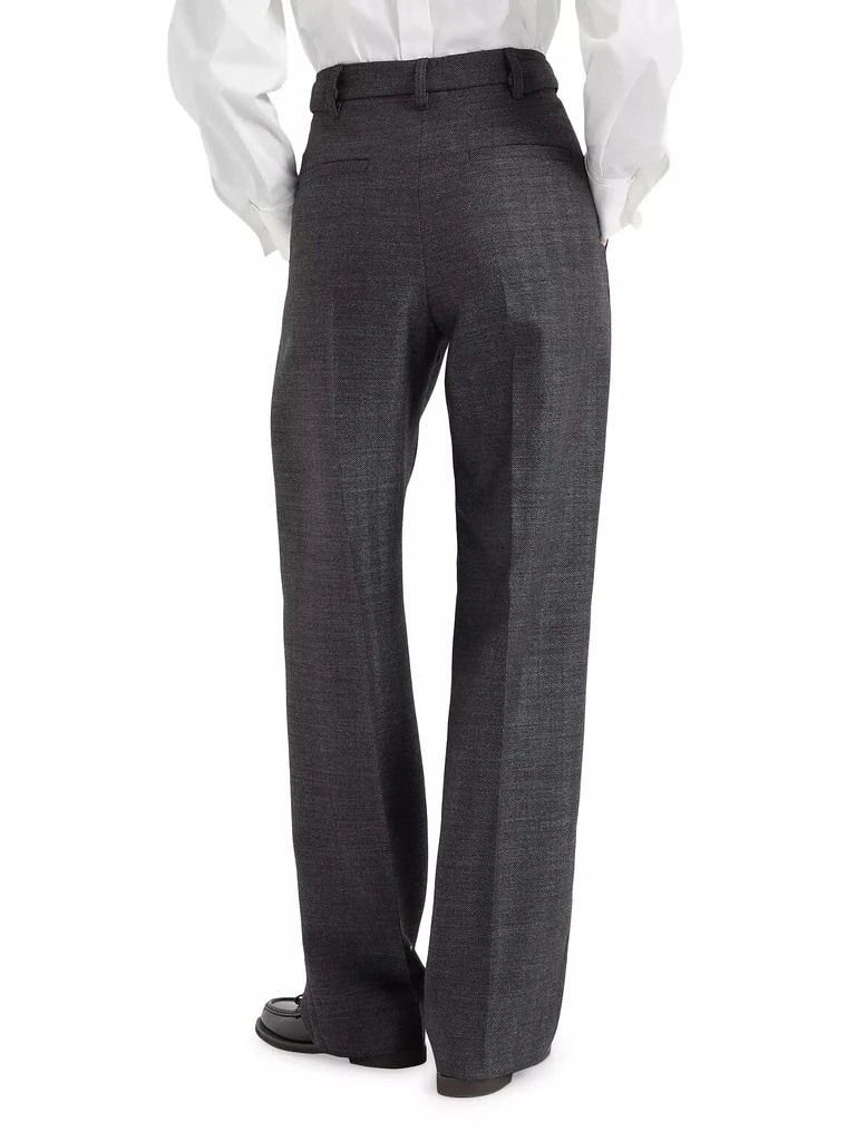 Brunello Cucinelli Virgin Wool Chevron Relaxed Sartorial Trousers 3