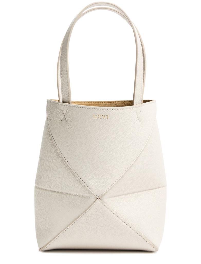 Loewe Mini Puzzle Fold tote in soft grained calfskin